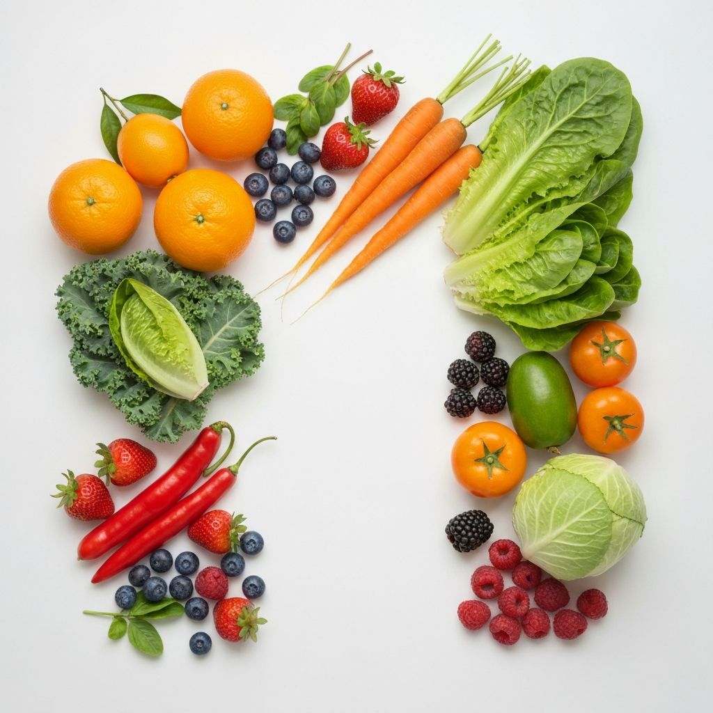 Variety of vitamin-rich foods